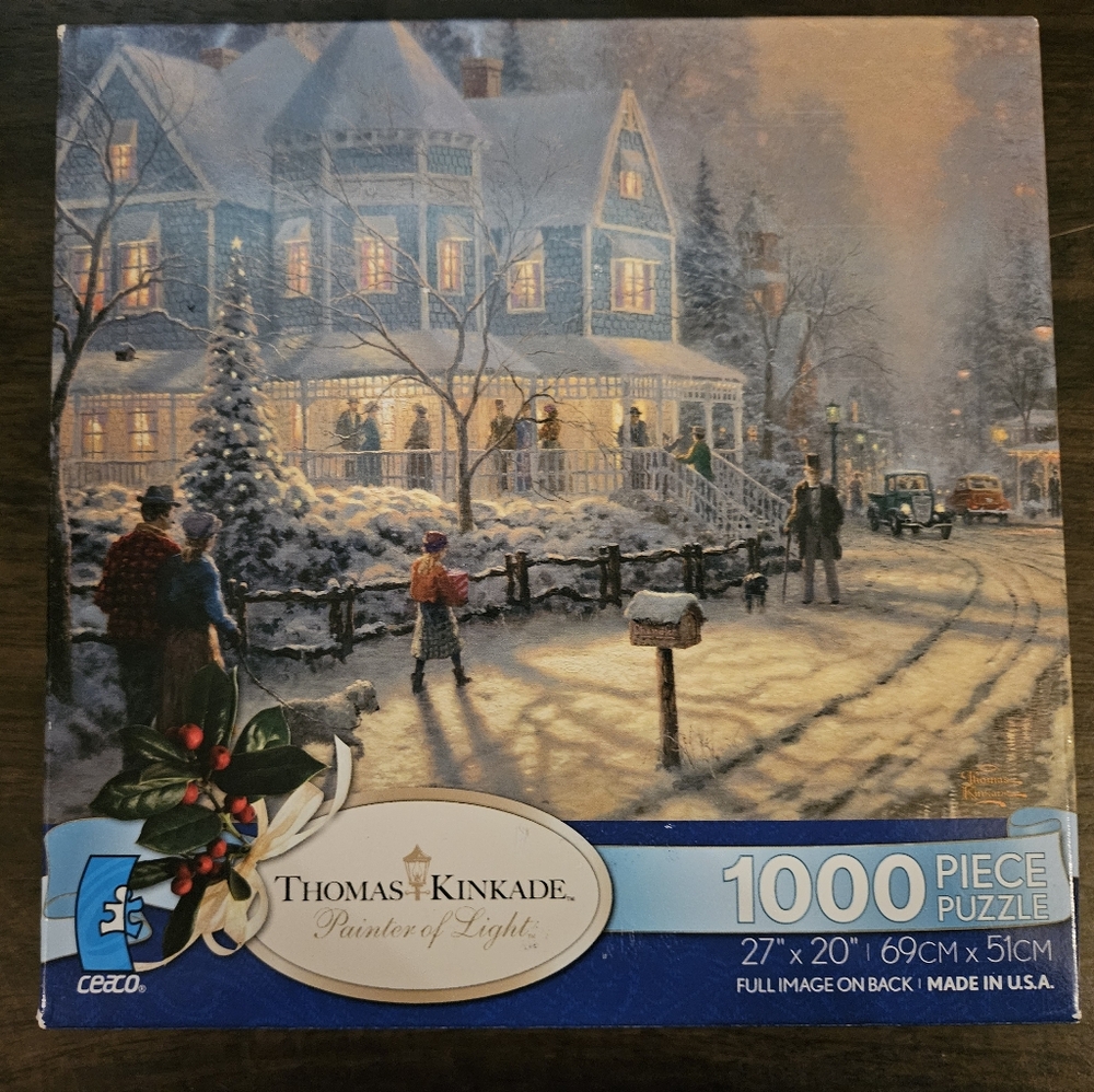 NWT Thomas Kinkade A Holiday Gathering Puzzle